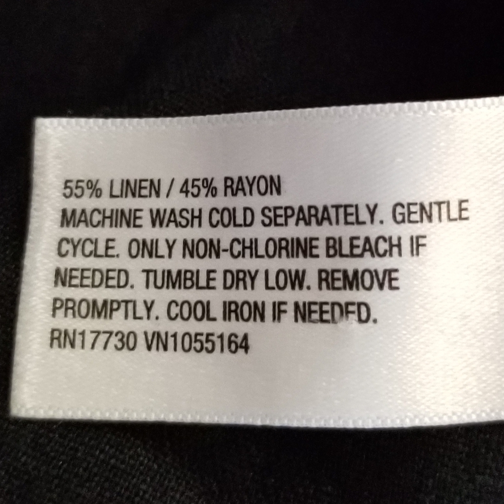 NWT A New Day Black Linen Mini Skirt Size 12 - Picture 7 of 7